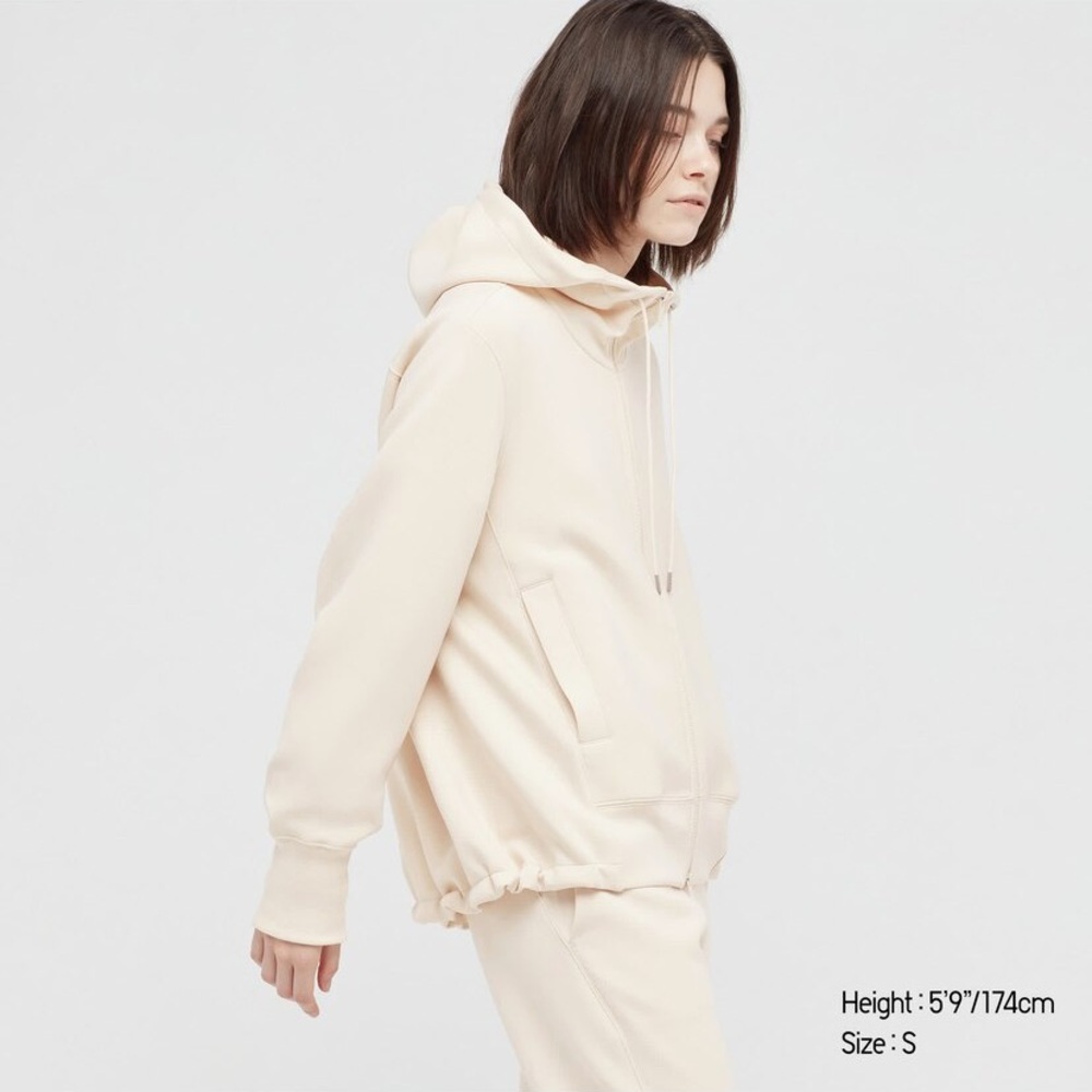 Women's Uniqlo J+ Dry Sweat Zip Up Hoodie